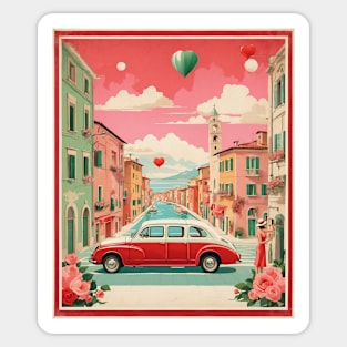 Italy Valentine's Day Vintage Retro Sticker